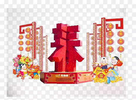 春节装饰红素材