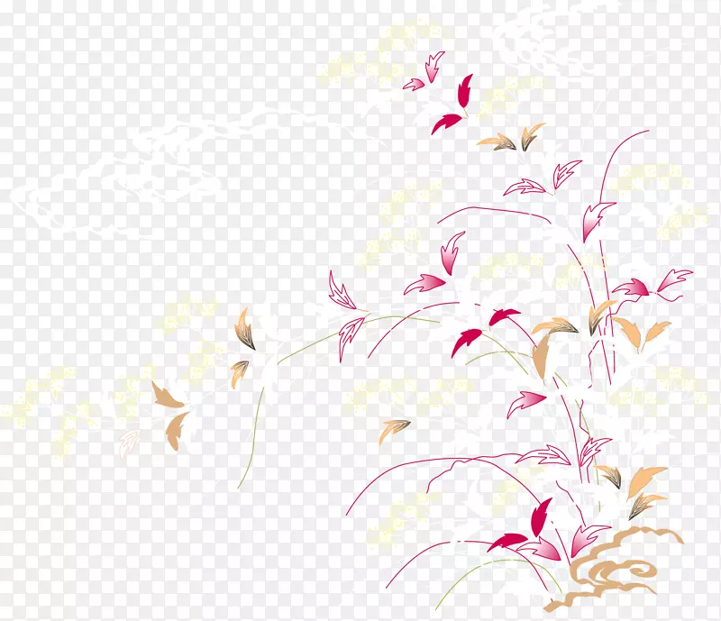 手绘古典装饰花卉