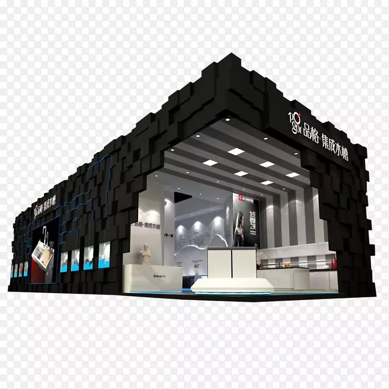 黑色3D展厅