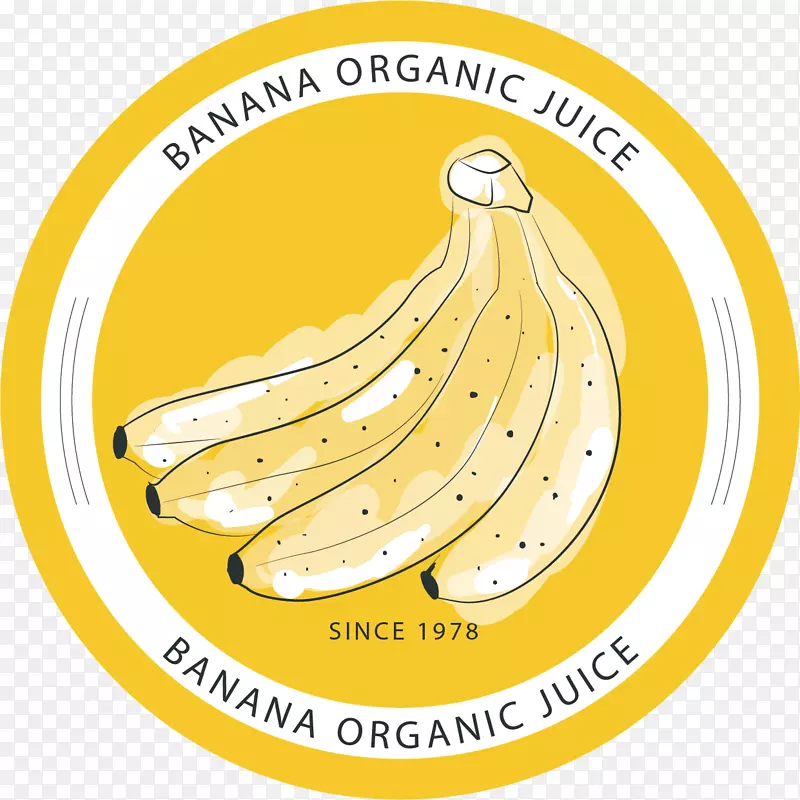 黄色香蕉矢量图