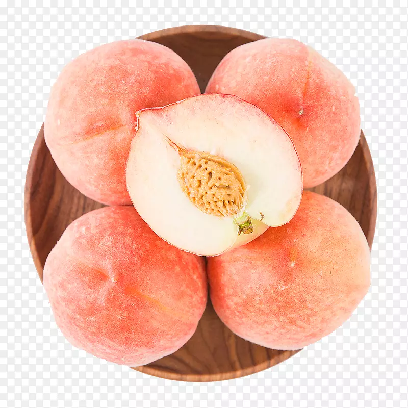 新鲜的水蜜桃实物图
