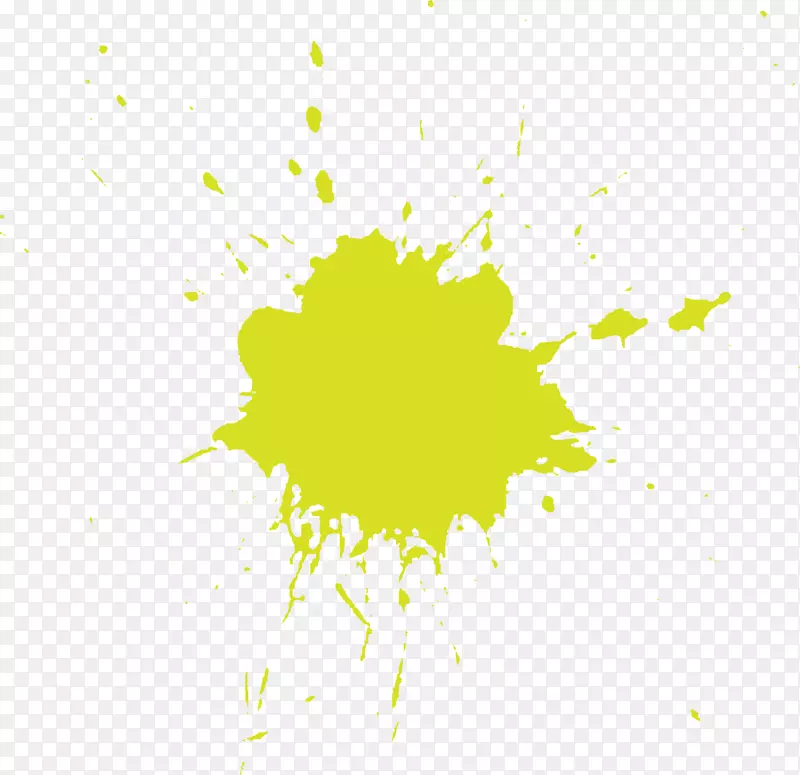 黄色斑斓水彩