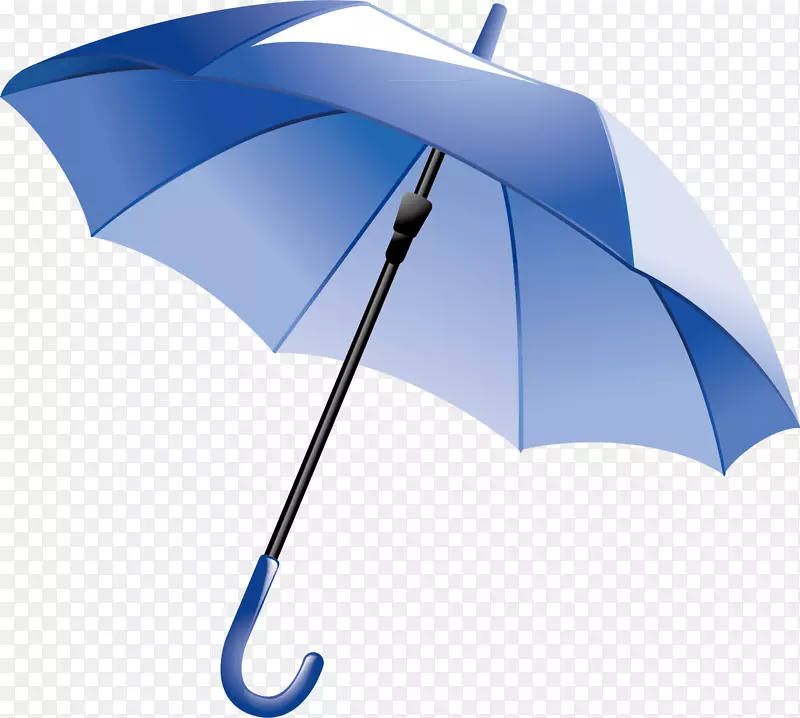 蓝色伞素材图片
