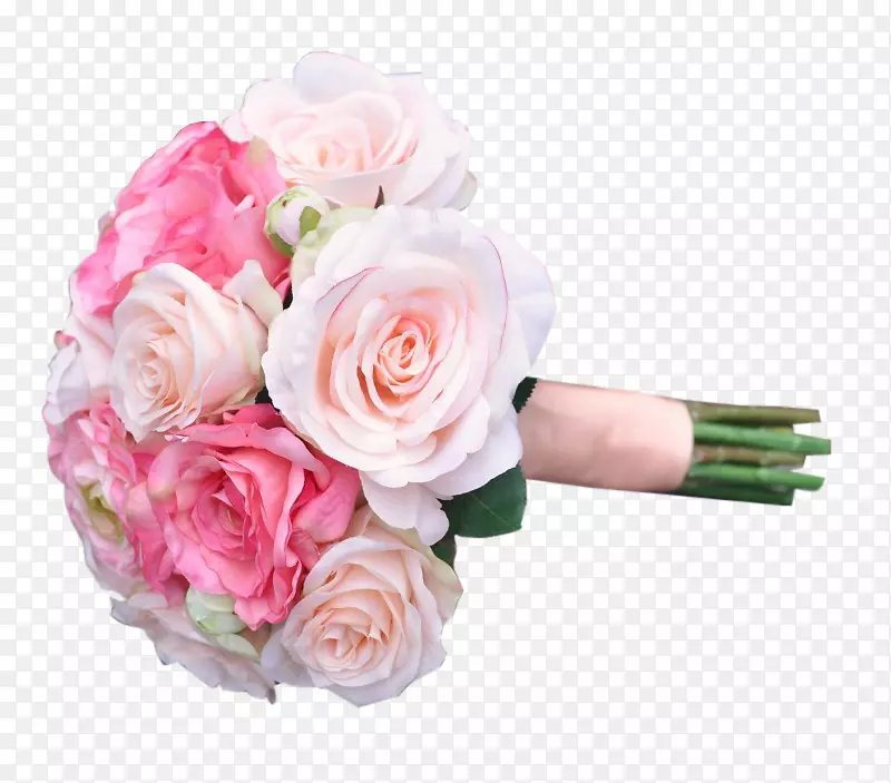 粉红色新娘捧花