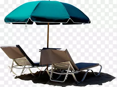 沙滩海边座椅太阳伞