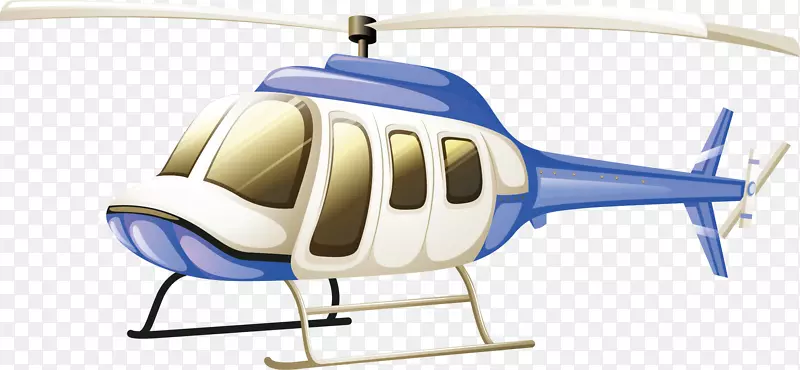 卡通直升机矢量图下载
