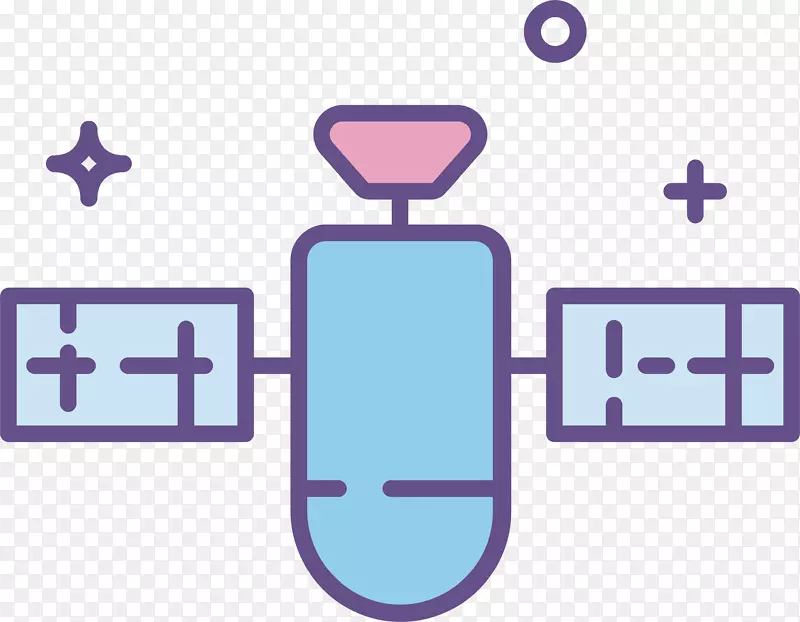 清新飞碟矢量卡通科学航天宇宙元