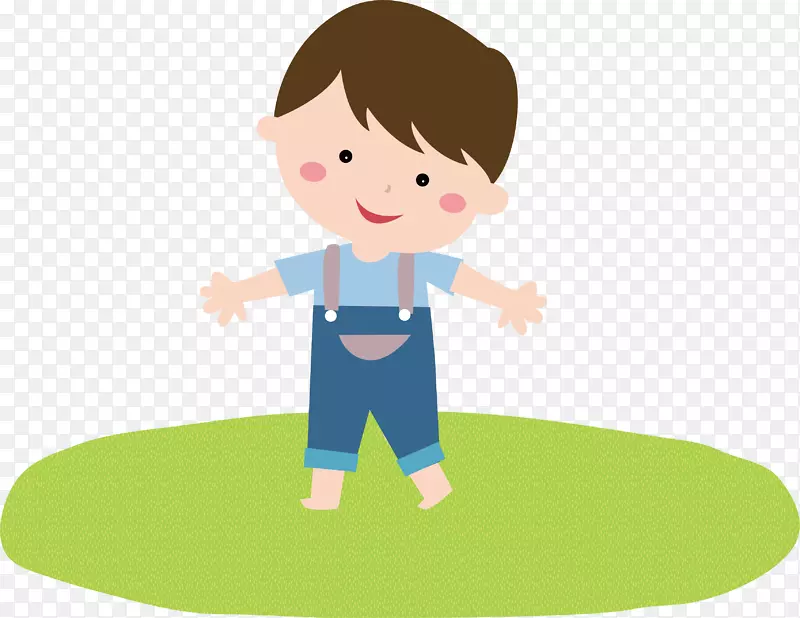 手绘卡通人物背带裤男孩素材PNG图片素材下载_图片编号7535271-PNG素材网