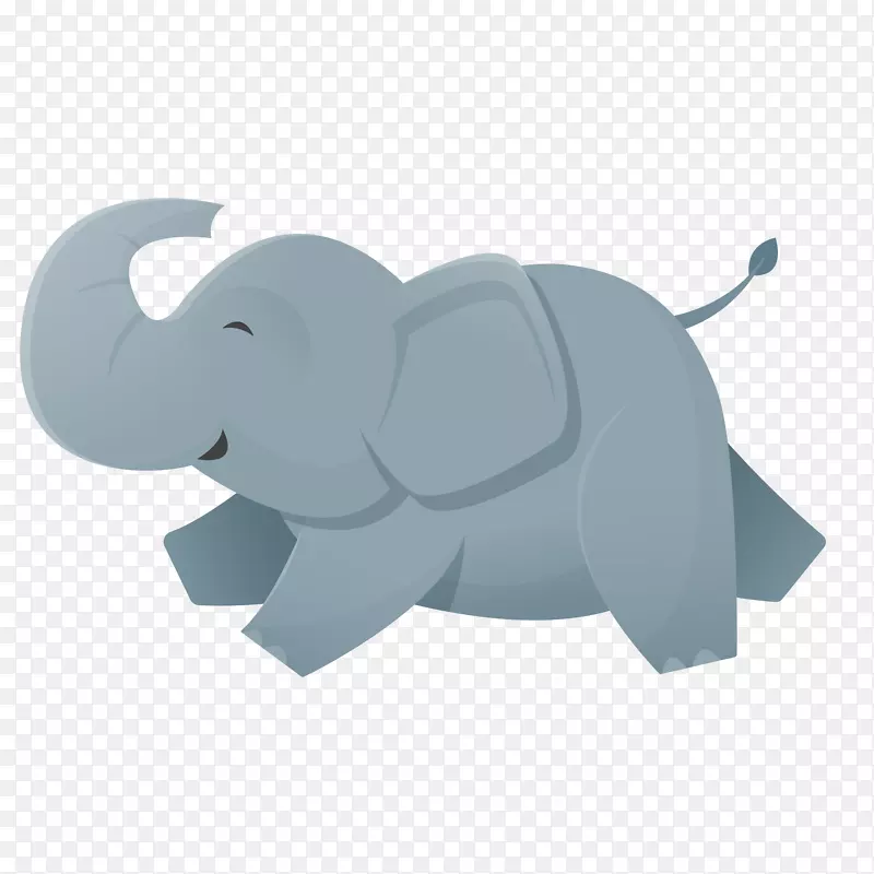 奔跑的小象动物设计