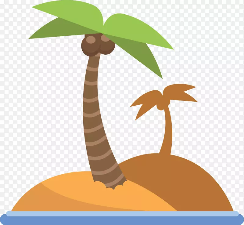 椰子树海边沙滩海岛