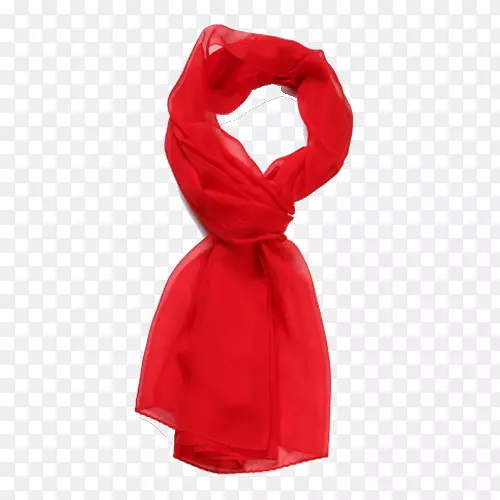 红色丝巾
