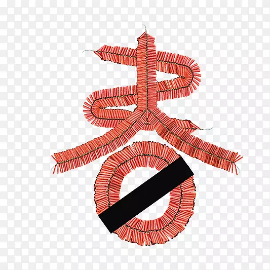 创意鞭炮组成的字体设计