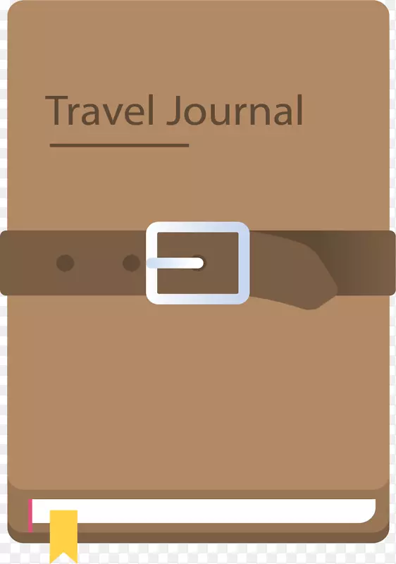 棕色旅游日记手账