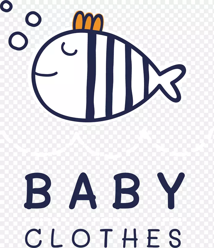 矢量图一个可爱的鱼宝宝