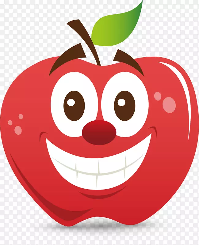 卡通可爱水果高级矢量苹果