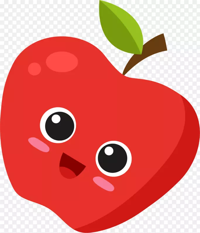 开心的红色小苹果