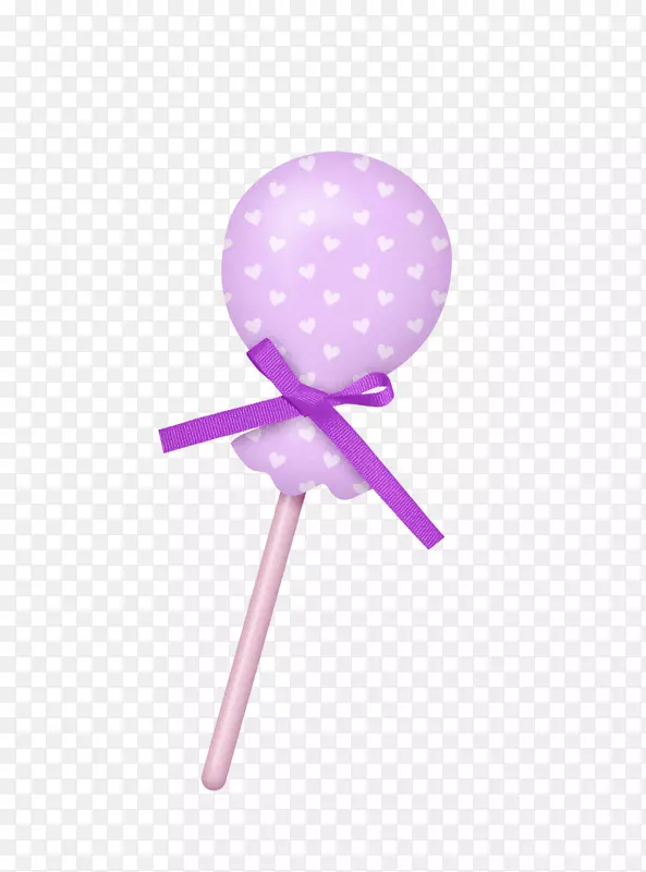 紫色卡通棒棒糖装饰图案