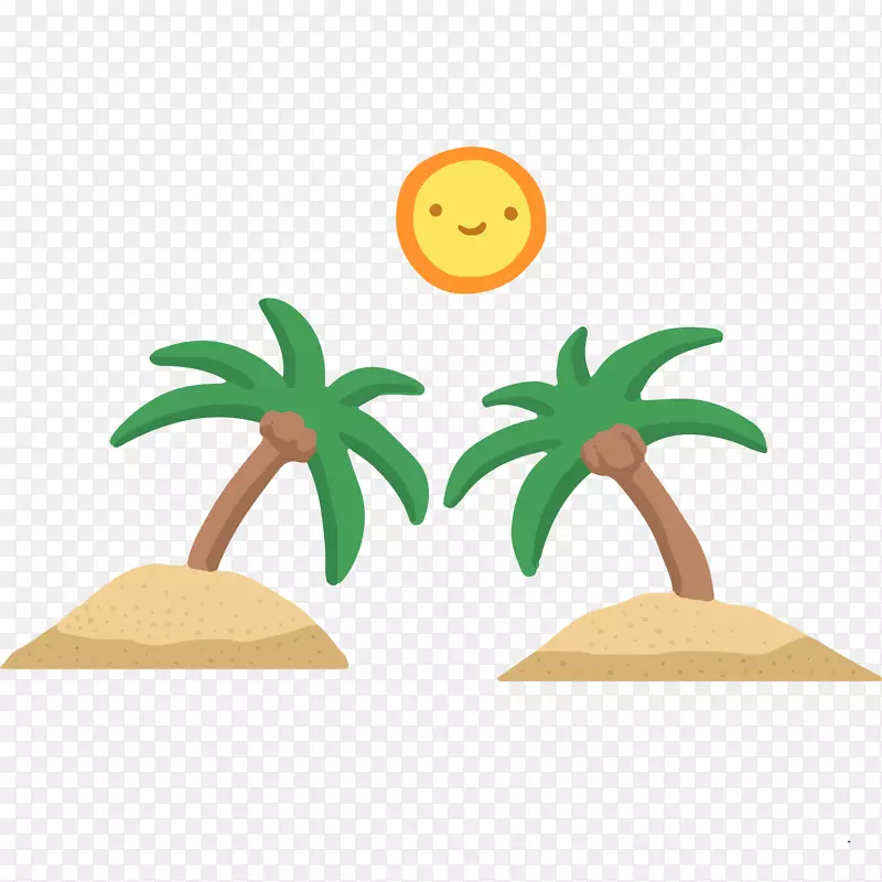 创意夏季的椰子树