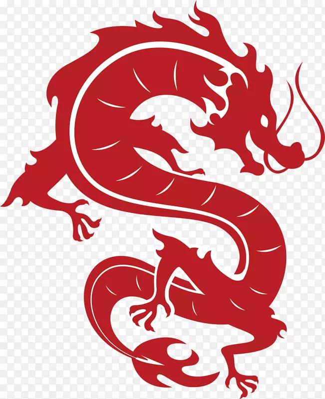 红色剪纸中国神龙PNG图片素材下载_图片编号7543779-PNG素材网