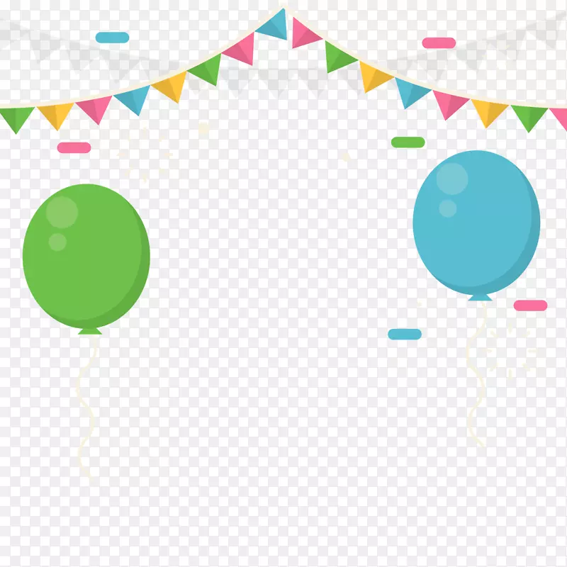 生日装饰彩旗气球
