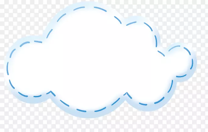 蓝色边框的云朵图案