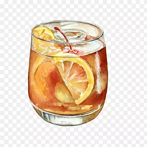 酸橙汁手绘画素材图片