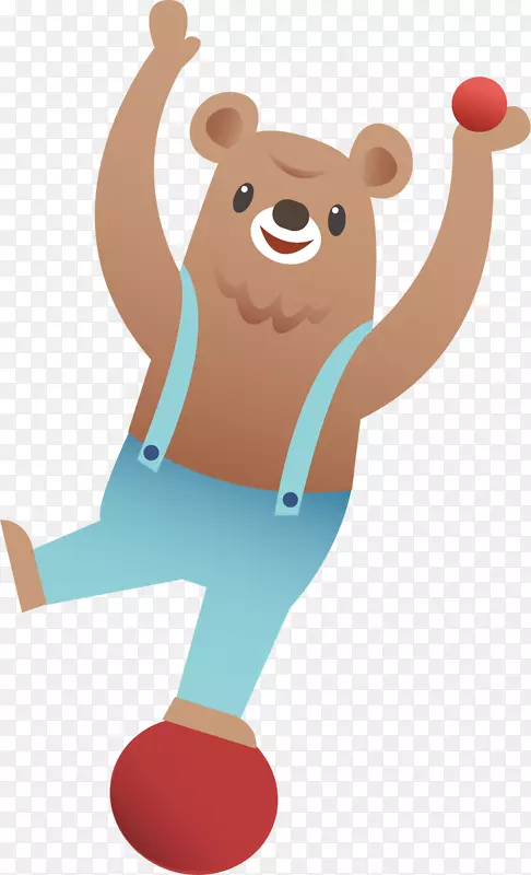 矢量图在跳舞的熊