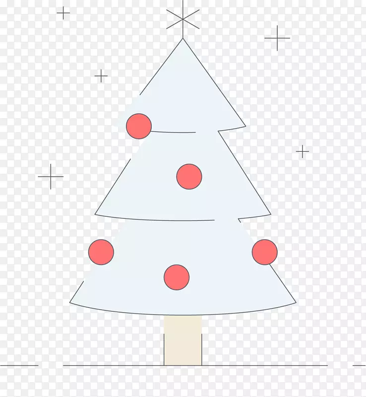 线条圣诞树