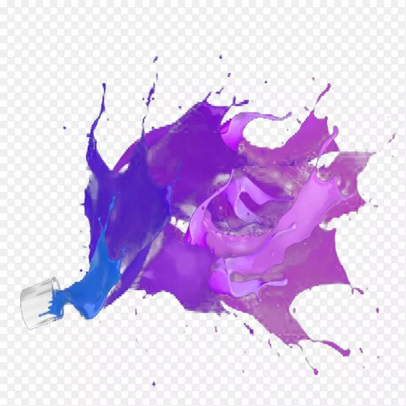 紫色油漆滴溅痕迹矢量图