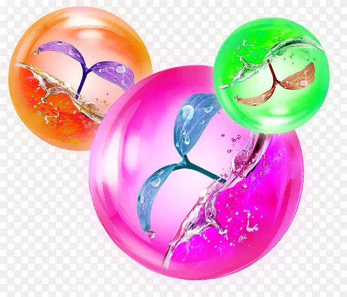 彩色美丽水晶球