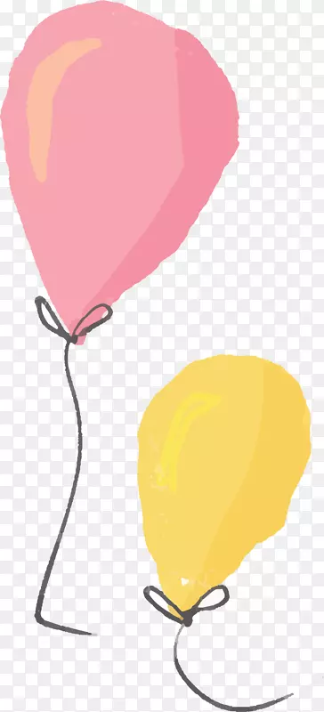 创意水彩气球装饰插画
