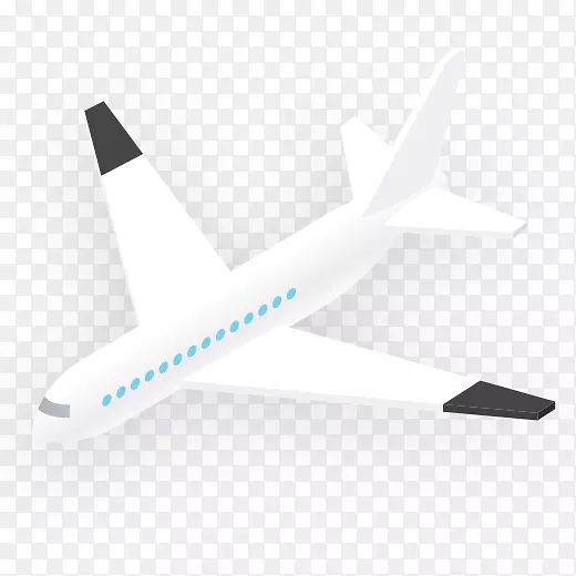 白色创意科技飞机元素