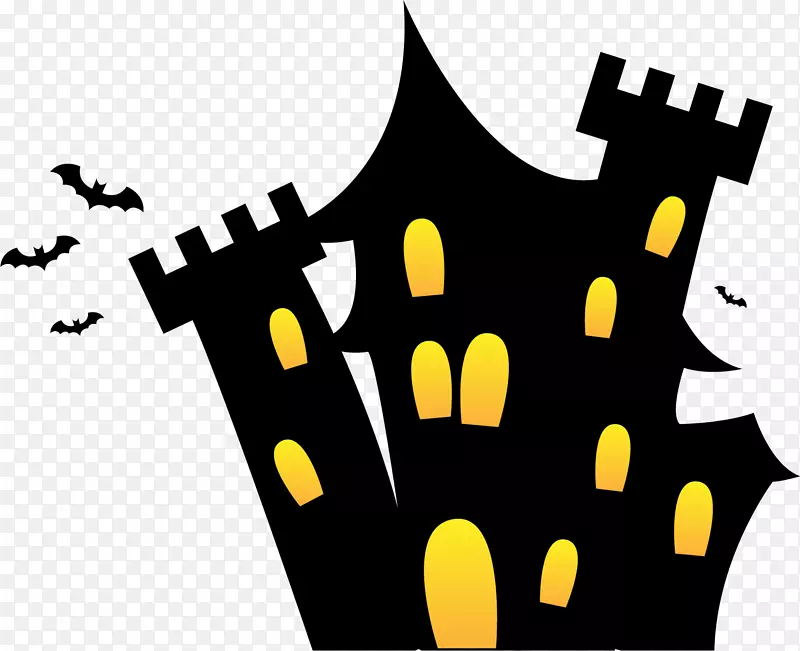 卡通黑色城堡