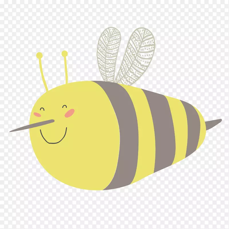 黄色蜜蜂矢量手绘