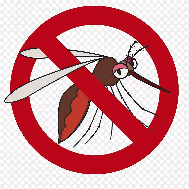 卡通可爱的禁止蚊子传染病毒宣传