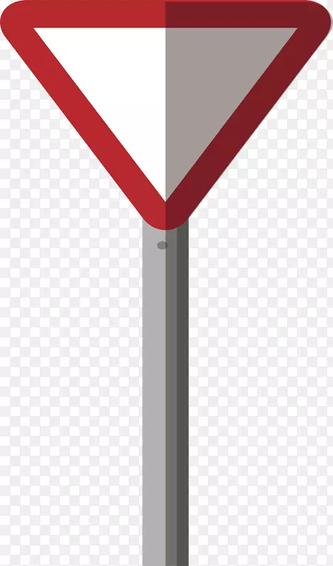 红色边框三角路标