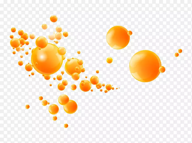 橙色泡泡装饰