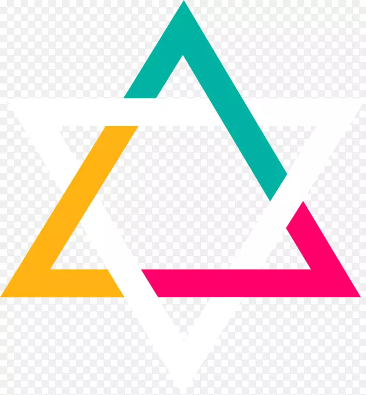 彩色三角形标签