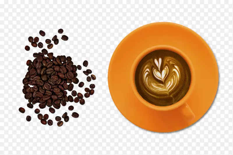 咖啡豆与咖啡