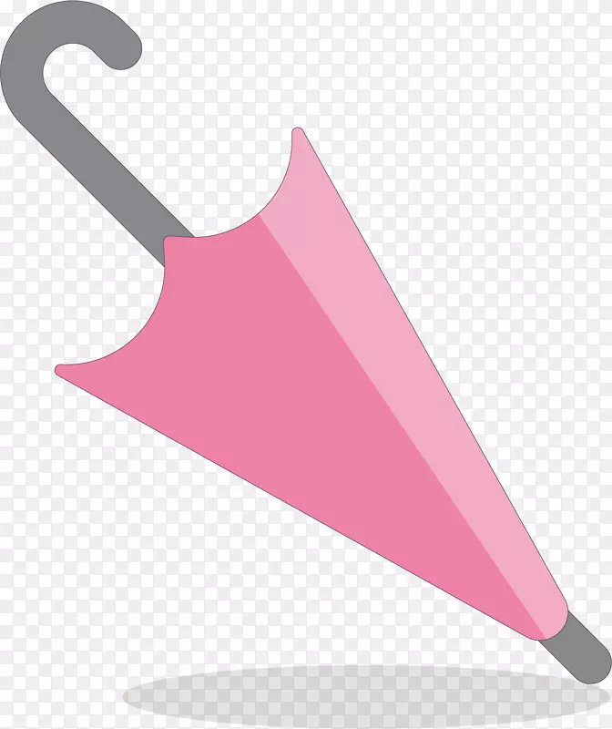 矢量图一个粉色的雨伞