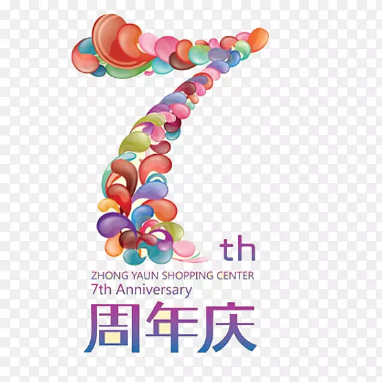 7周年艺术字