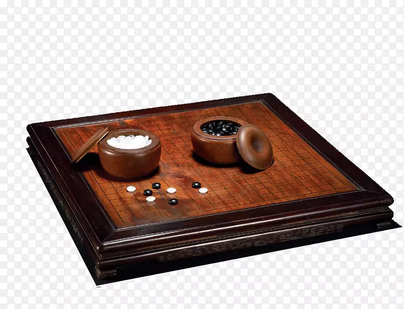 圆形围棋棋盒和方形棋盘