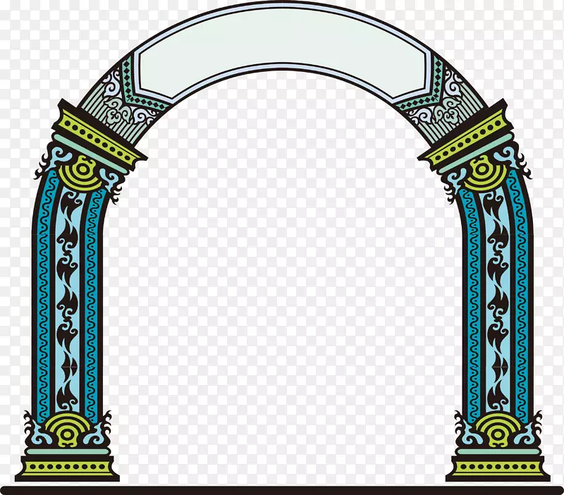 欧式花纹拱门