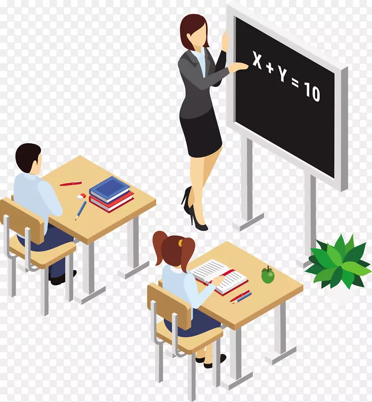 正在上课的老师和学生PNG图片素材下载_图片编号7559565-PNG素材网