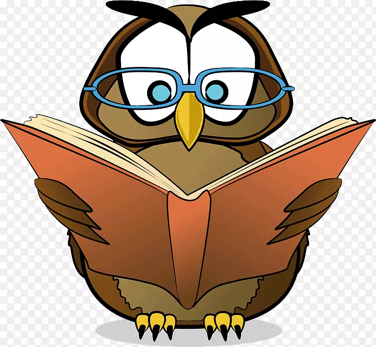 猫头鹰看书