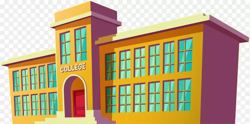 开学季黄色大学房屋PNG图片素材下载_图片编号7559237-PNG素材网