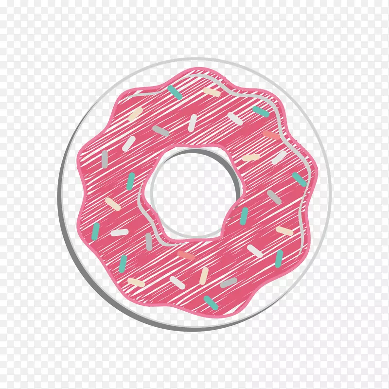 美味粉色甜甜圈矢量素材