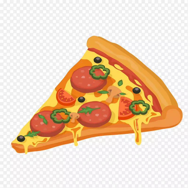 彩绘三角披萨食物设计