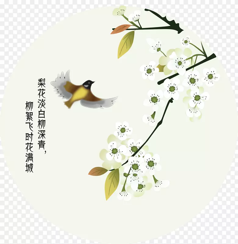 中国风圆形诗画PNG图片素材下载_图片编号7562944-PNG素材网