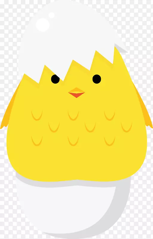 黄色可爱蛋壳小鸡